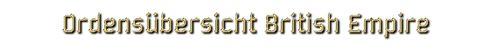 Titel Ordensübersicht Briten