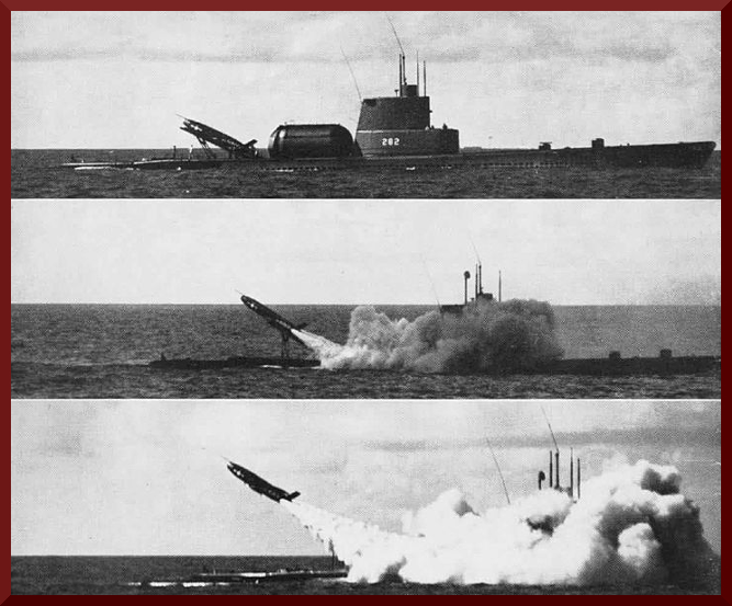Gato U-Boot USS Tunny feuert eine Regulus Rakete ab