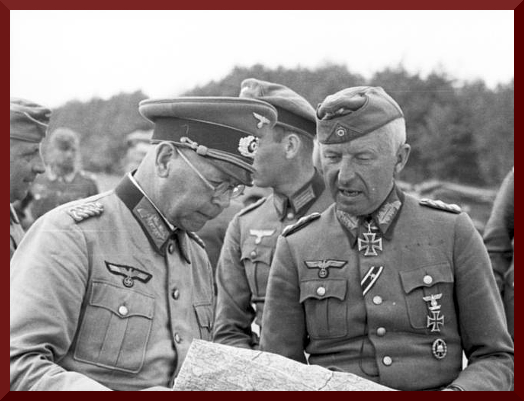 Bundesarchiv Bild 101I-209-0086-12, Russland-Nord, Erich von Manstein, Brandenberger Gal05