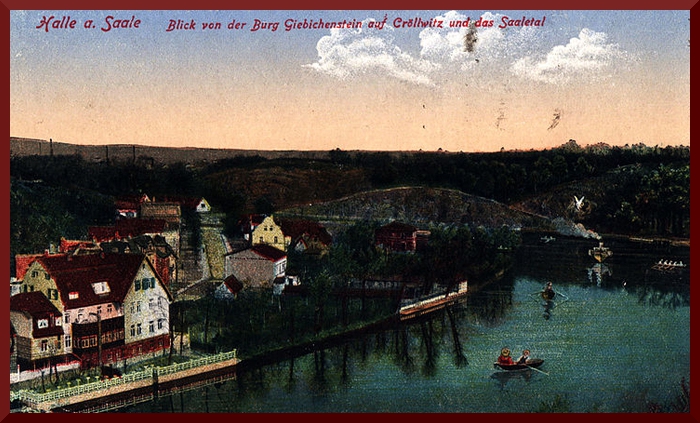 Grußkarte Halle ca 1900