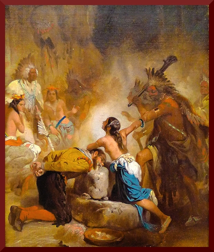 John Smith Saved by Pocahontas