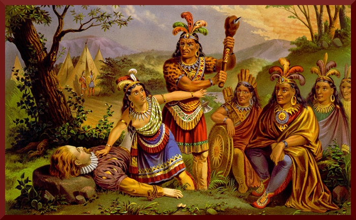 Pocahontas-saves-Smith-NE-Chromo-1870