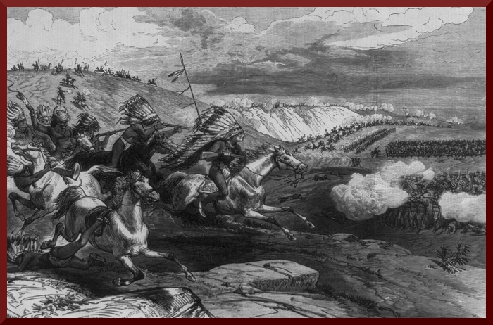Sioux charging at Battle of Rosebud