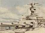 Bild 171 Vorderer 28cm Turm des Panzerschiffs Deutschland