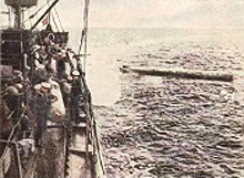 Bild 212 Torpedo nach dem Abfeuern