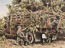 Bild 134 Lastwagen wird getarnt