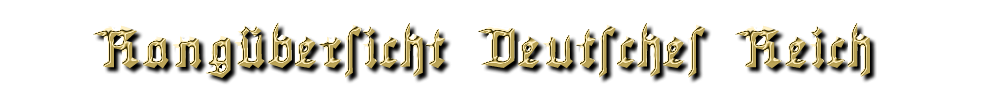 Rangübersicht Deutsches Reich