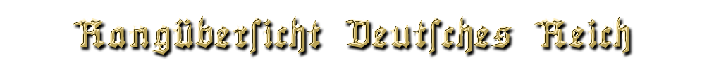Rangübersicht Deutsches Reich