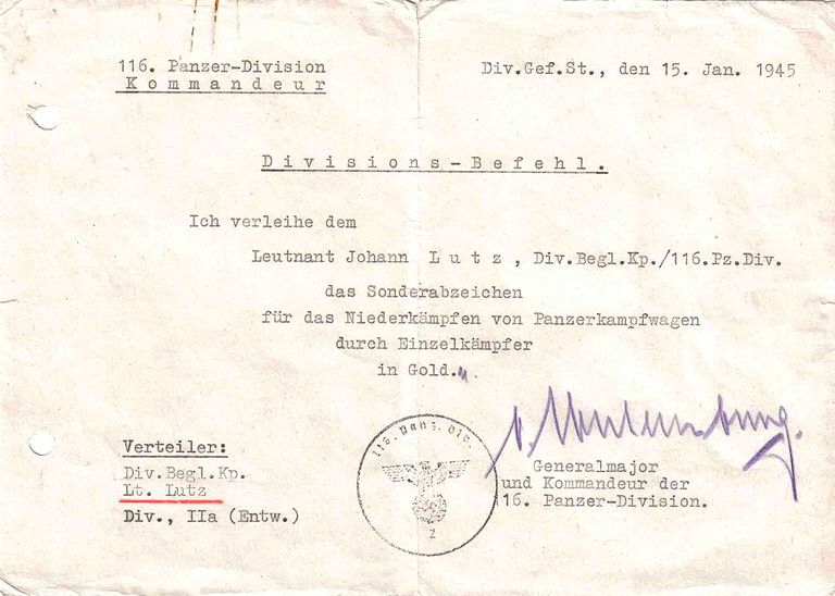 Urkunde Panzervernichter[1]