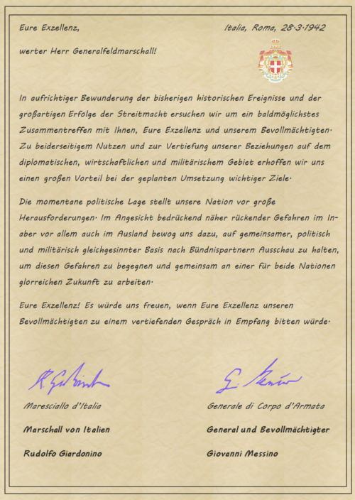 Italien Brief