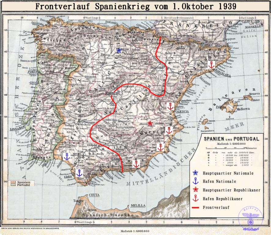 Spanienkarte