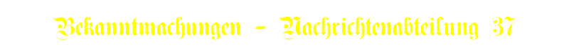 Bekanntmachuungen