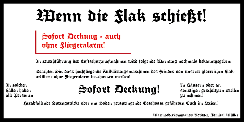 flak ohne alarm nordsee