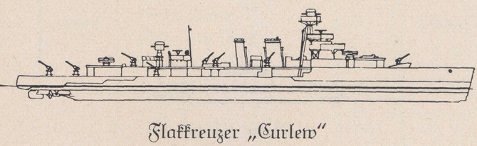 90b Rißzeichnung Engl Flakkreuzer