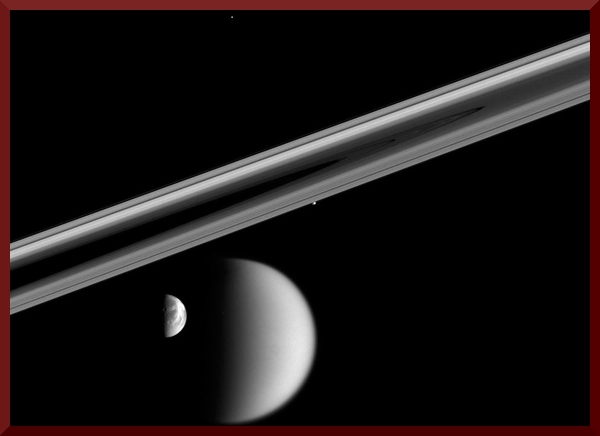 Four Saturn moon