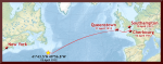 Titanic voyage map