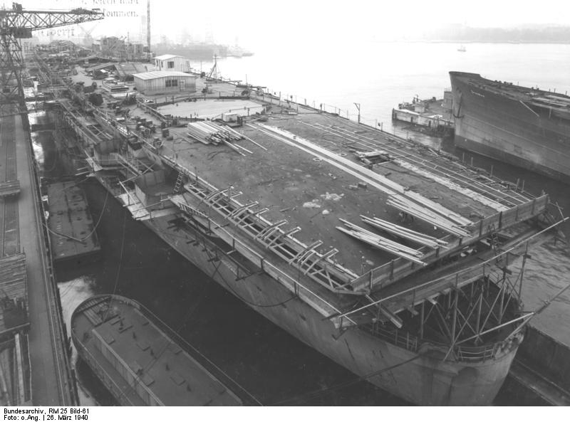 Bundesarchiv RM 25 Bild-61, Flugzeugträger 'Graf Zeppelin', Bau