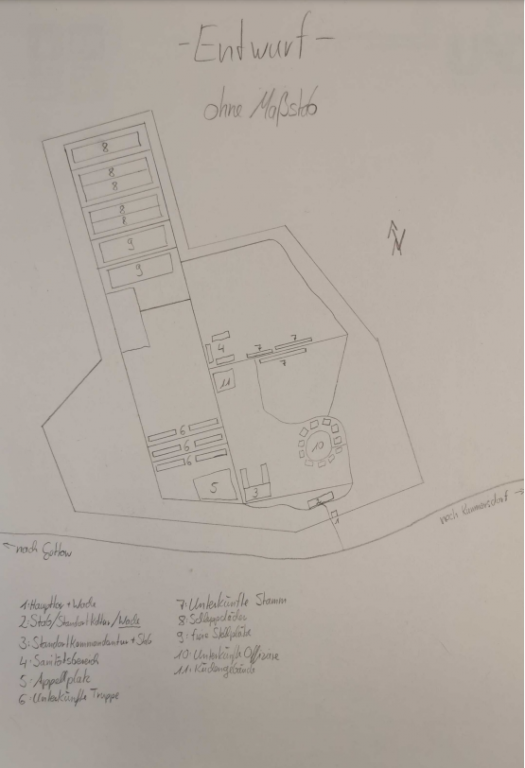 Kasernenplan Kummersdorf, Entwurf